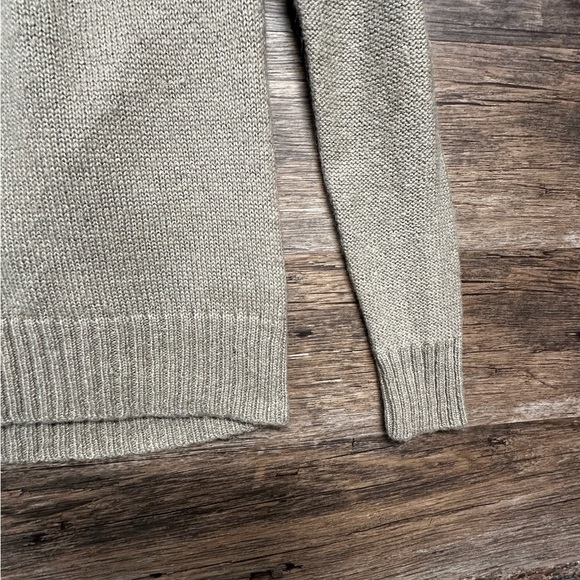 Tan Crew Neck Sweater with Ribbed Hem - Picture 5 of 8